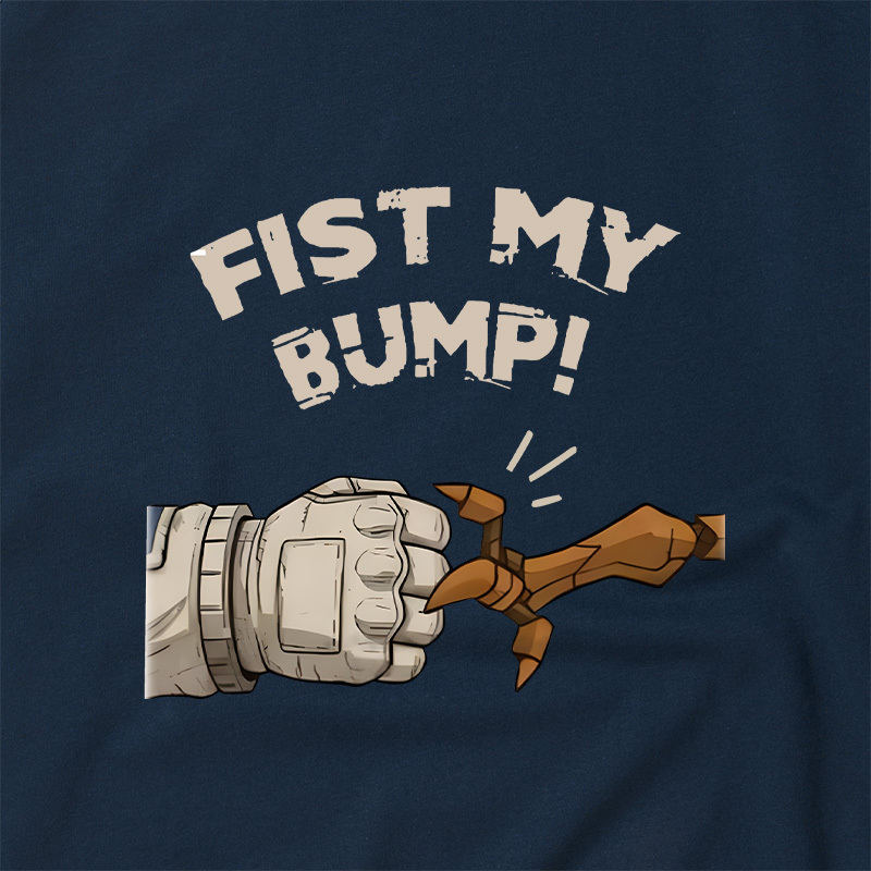 Fist My Bump Funny Geek Retro Raglan T-Shirt