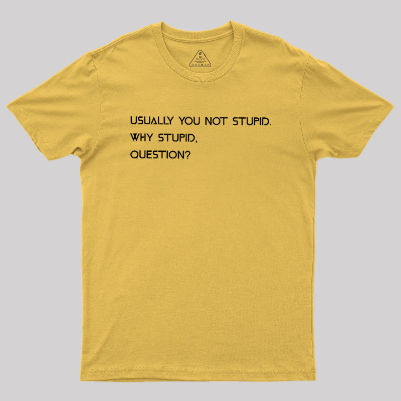 Why Stupid Question Geek T-Shirt