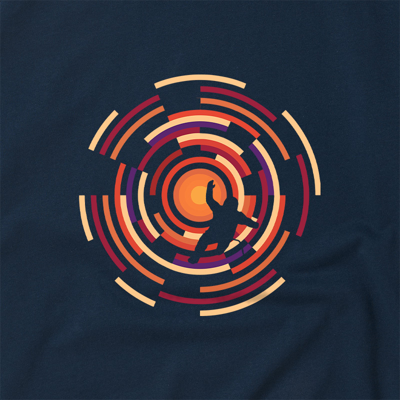 Adrift In Space Geek Retro Raglan T-Shirt