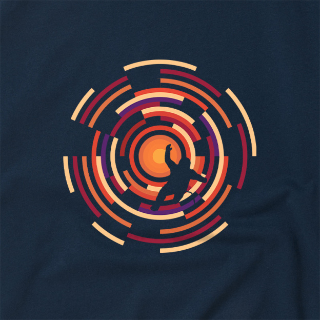 Adrift In Space Geek Retro Raglan T-Shirt
