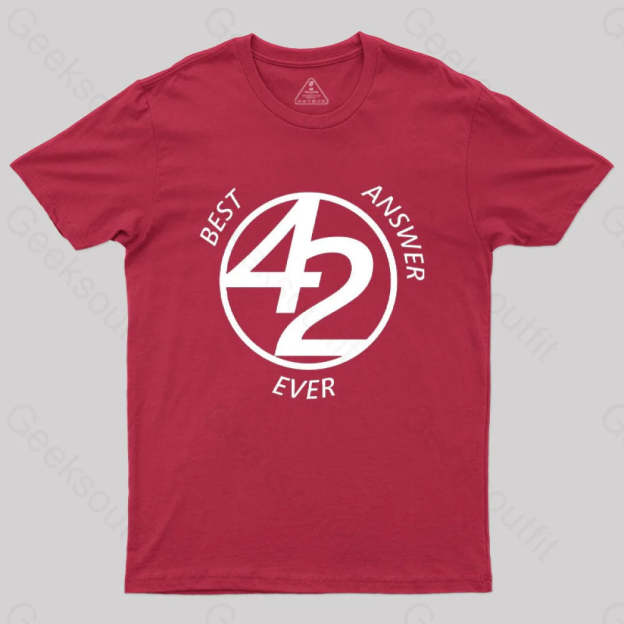 42 Best Ever Answer T-Shirt Red / S