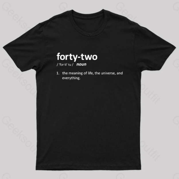 42 Definition Geek T-Shirt Black / S