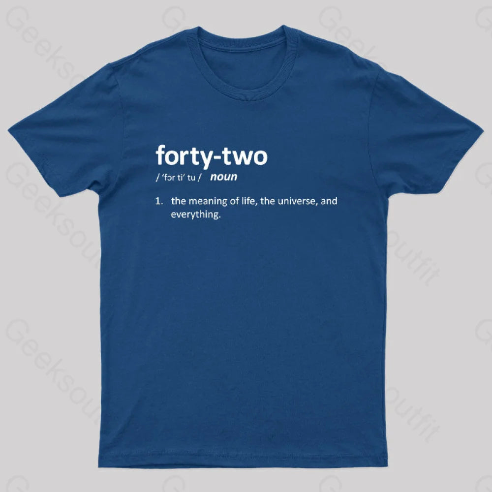 Geeksoutfit 42 Definition Geek T-Shirt for Sale