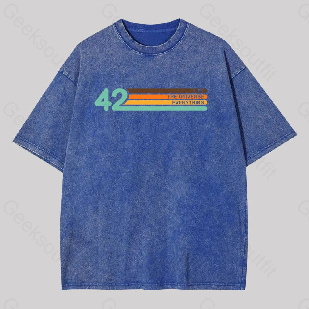 42 Everthing Washed T-Shirt Blue / S