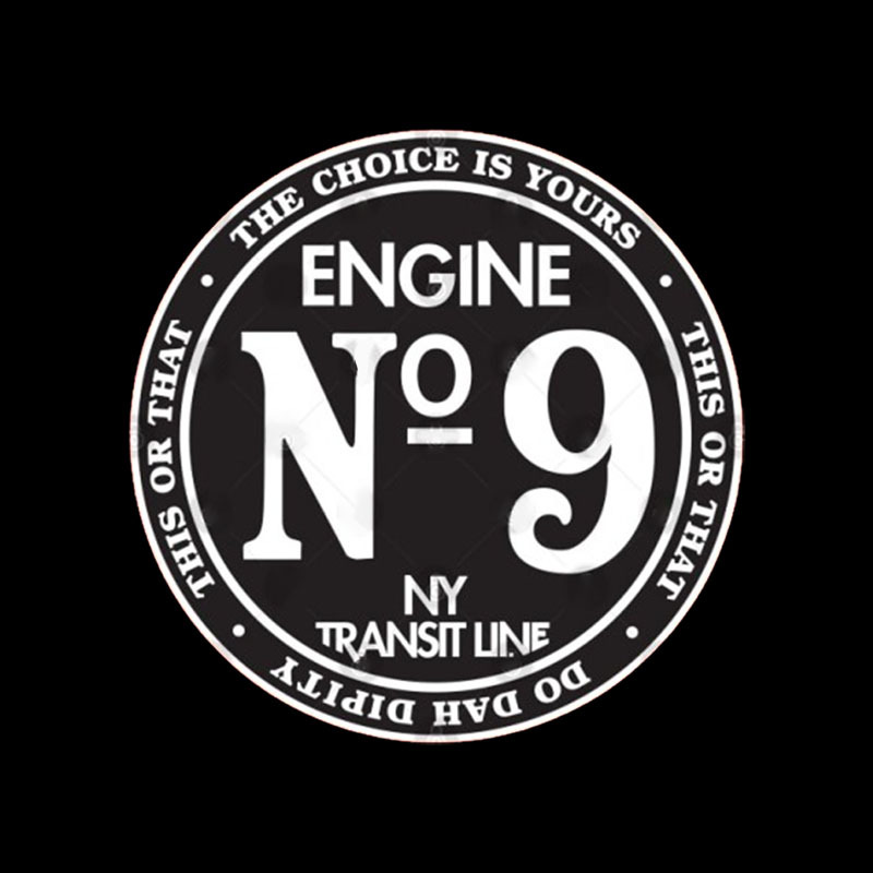 Engine #9 On The New York Transit Line Geek T-Shirt