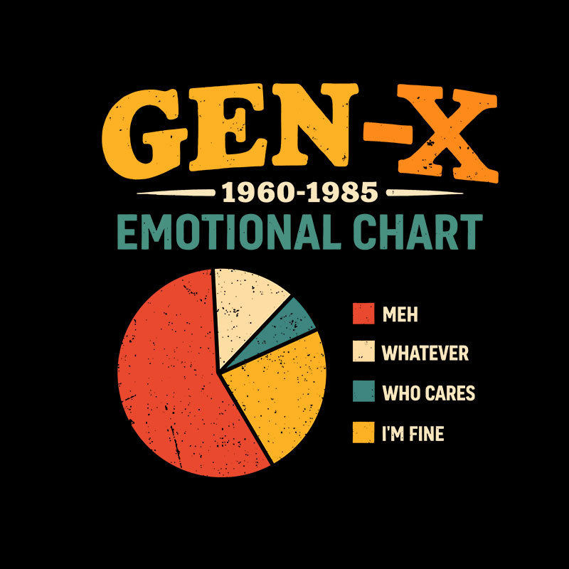 Gen?X Emotional Chart Geek T-Shirt