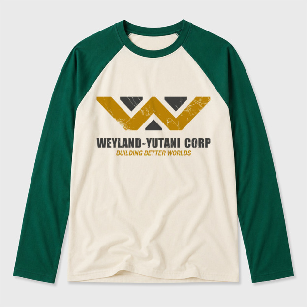 Weyland yutani Corp Geek Retro Raglan Long-Sleeve Tee