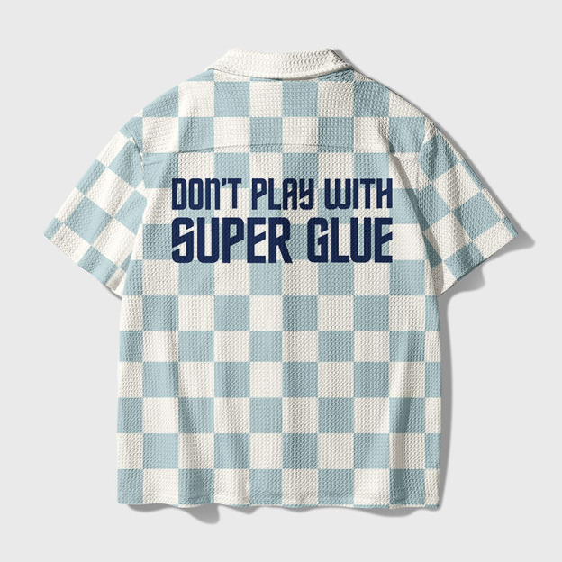 Quiet Galactic Greeting Geek Waffle Knit Crochet Shirt