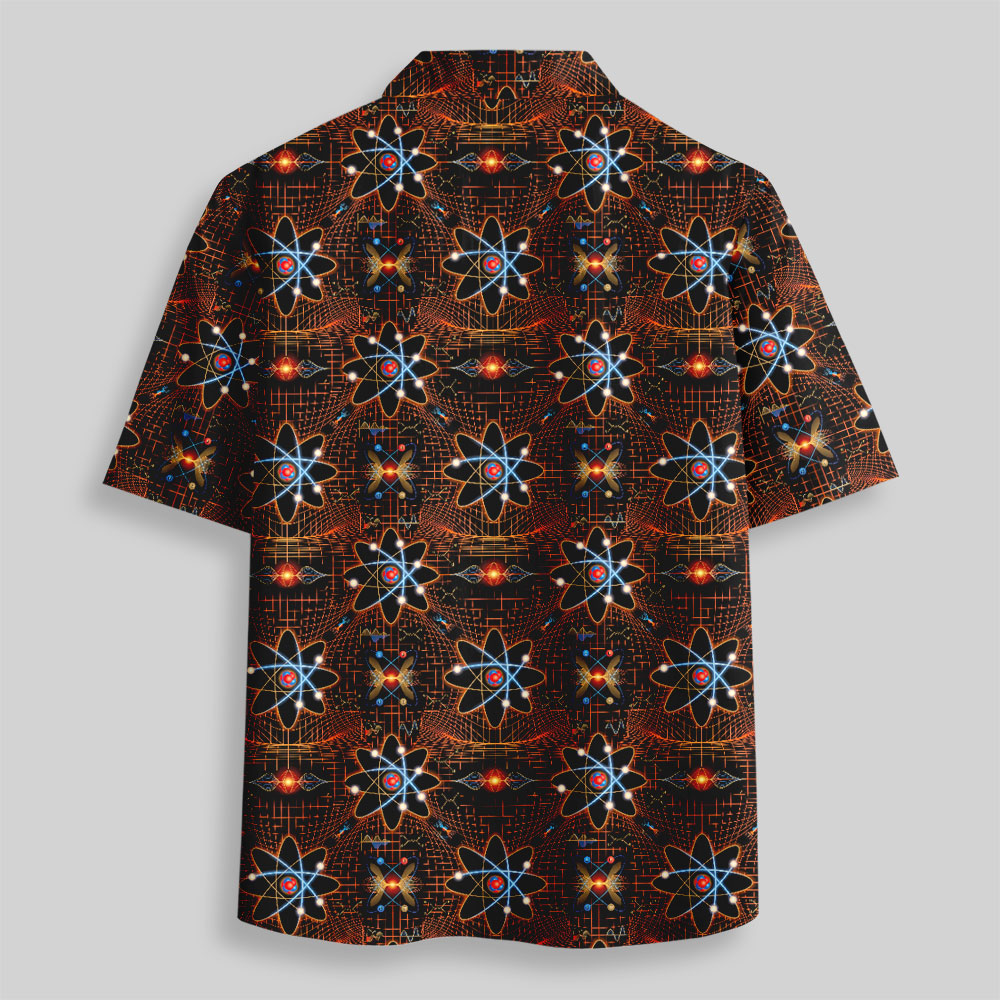 Subatomic Chaos Neon Science Button Up Pocket Shirt