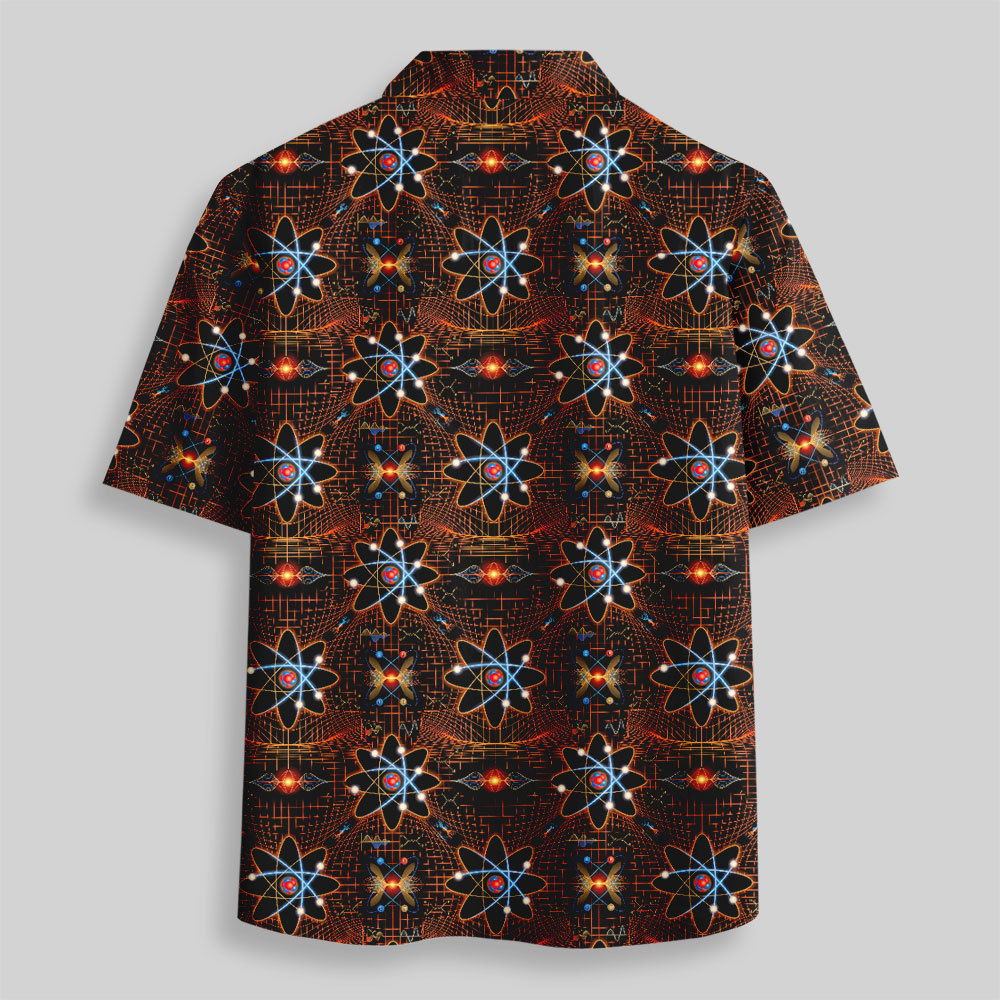 Subatomic Chaos Neon Science Button Up Pocket Shirt