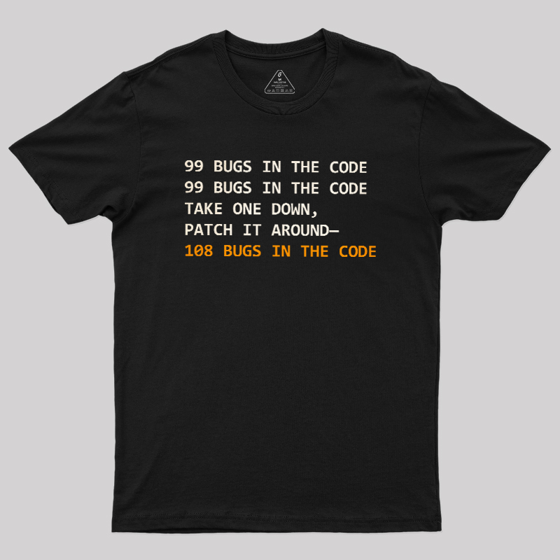 Geeksoutfit 99 Bugs In The Code Geek T-Shirt for Sale