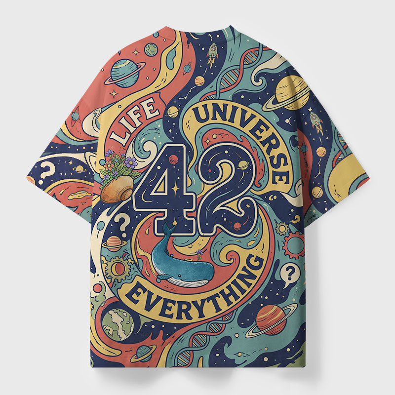 Life Universe Everything Geek All-Over Print T-Shirt