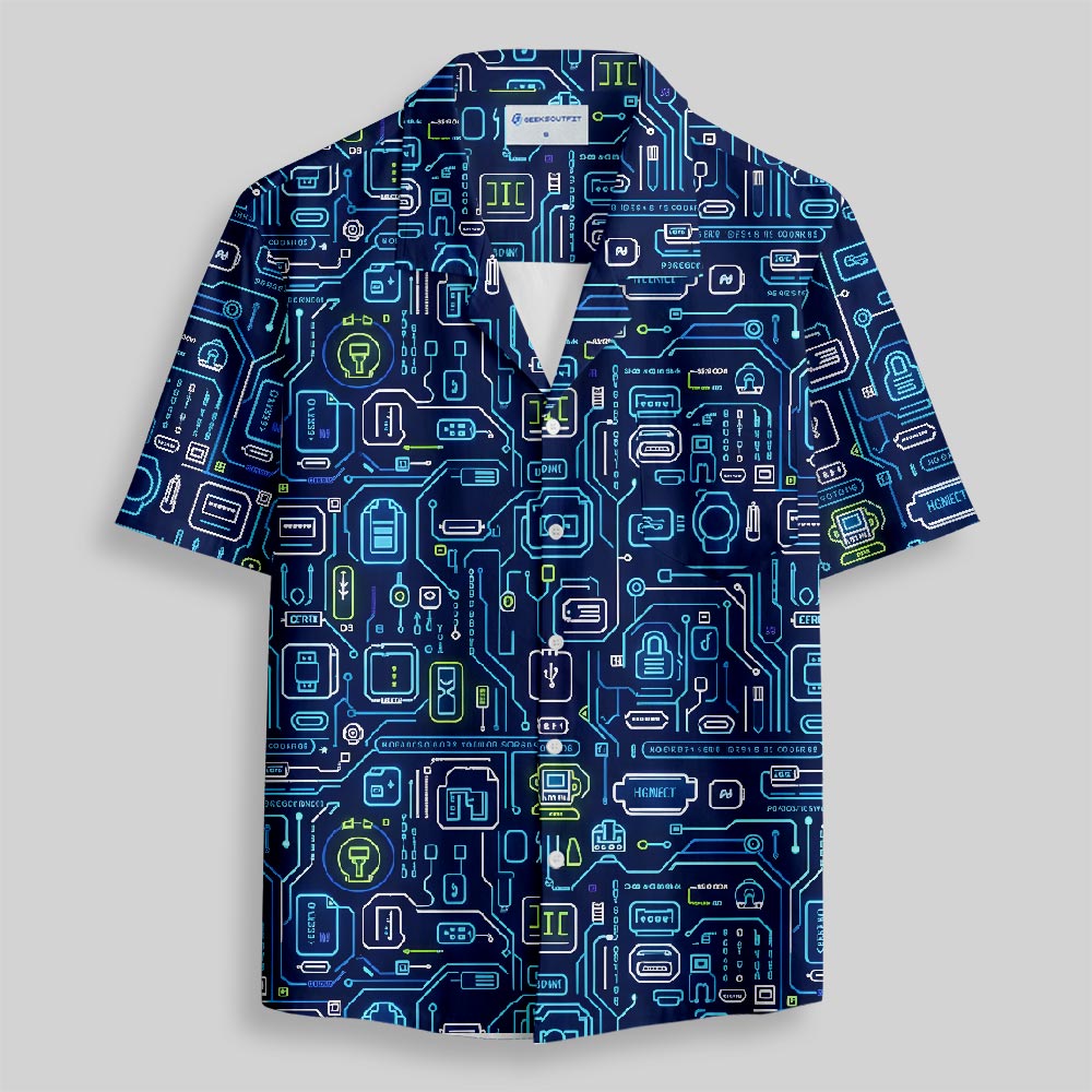 Future Circuitry Button Up Pocket Shirt