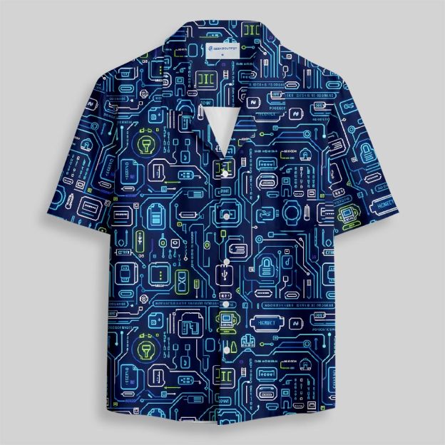 Future Circuitry Button Up Pocket Shirt