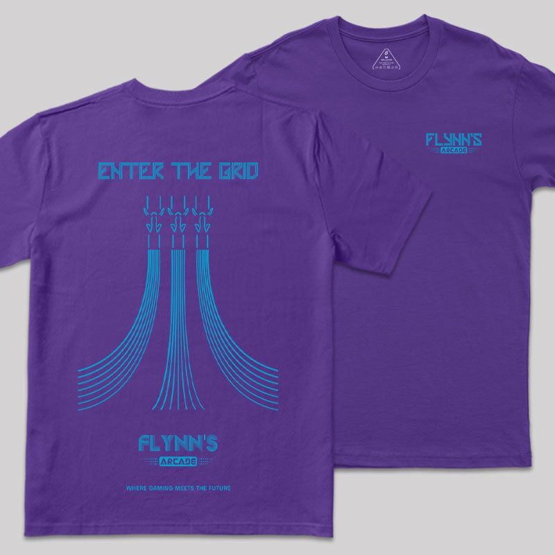 Enter The Grid Front and Back Printing Geek T-Shirt