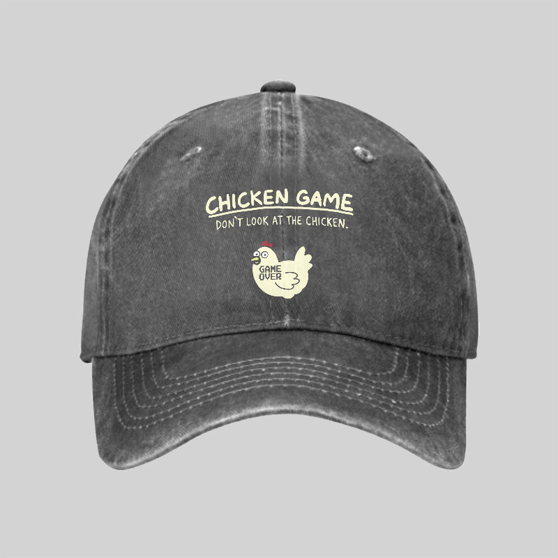 Chicken Game Washed Vintage Baseball Cap