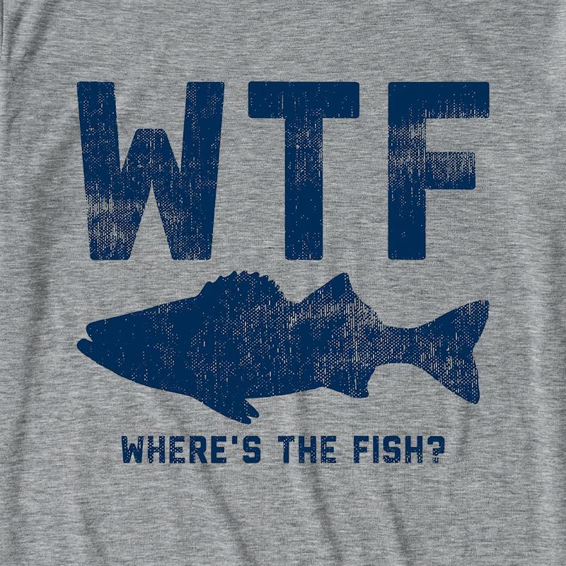 WTF Fish Ultra Soft Heather Tee
