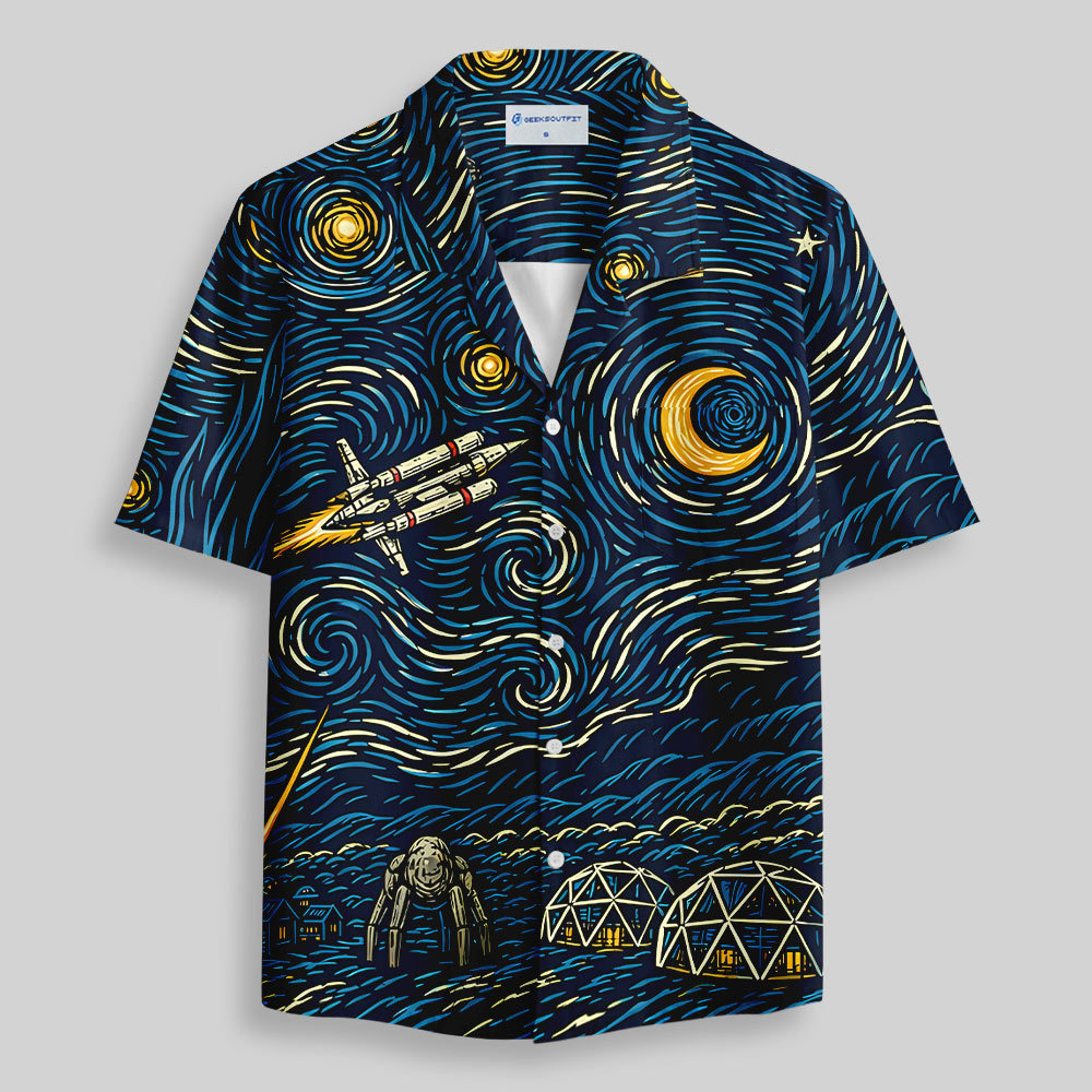 Geeksoutfit Medieval Science Fiction Map Button Up Pocket Shirt for Sale