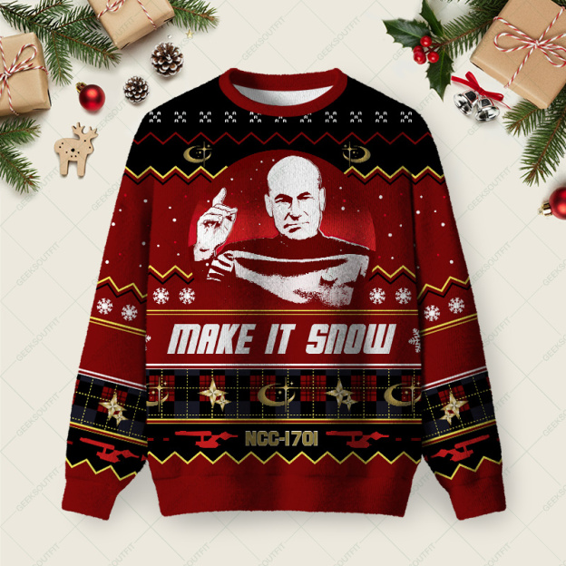 Make It Snow Ugly Christmas Fuzzy Fleece Sweatshirt