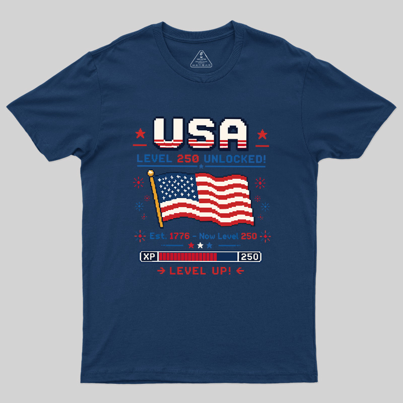 USA Level Up Geek T-Shirt