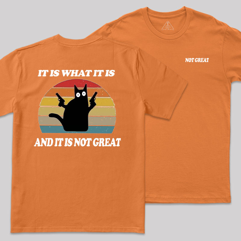 Not Great Front and Back Printed Geek T-Shirt