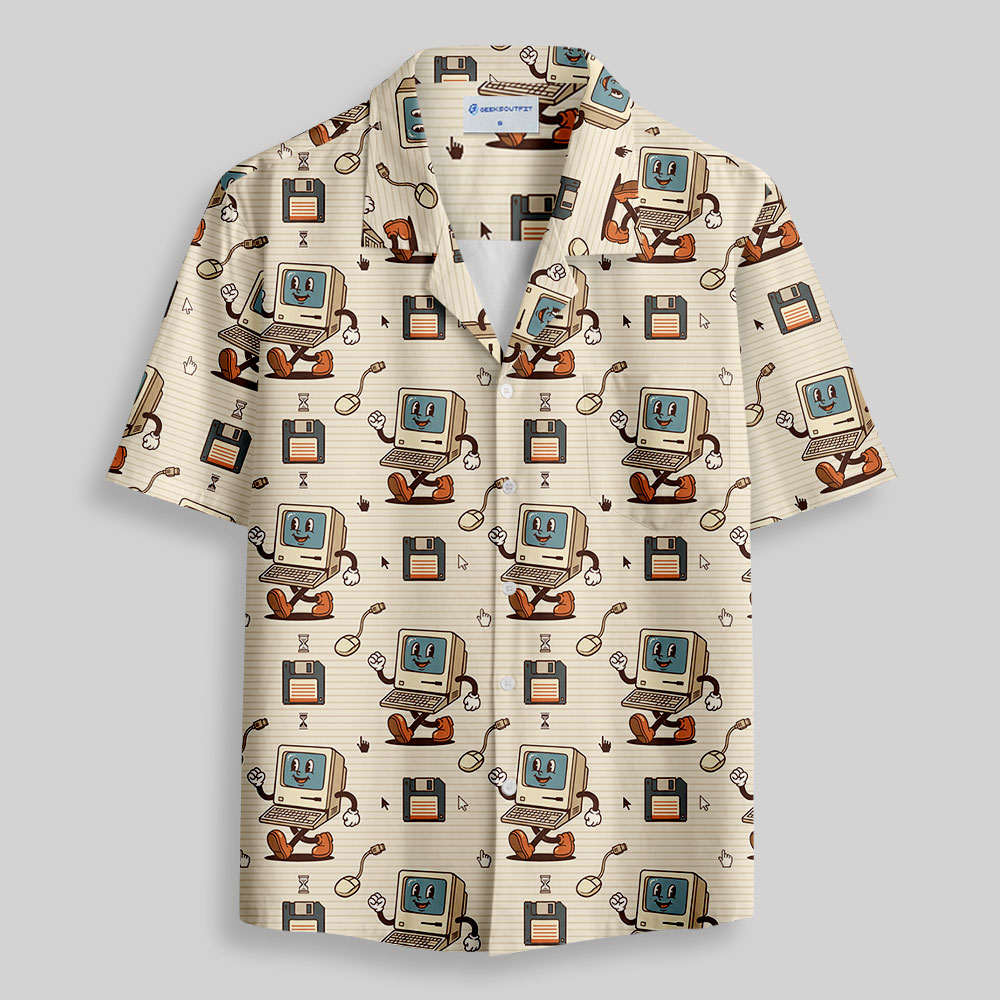 Digital Nostalgia Button Up Pocket Shirt