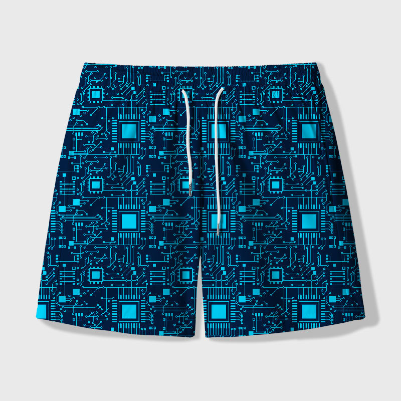 Geeksoutfit Geek Hawaiian Swim Trunks for Sale