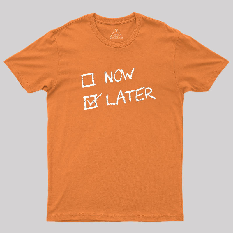 Now Vs Later Geek T-Shirt