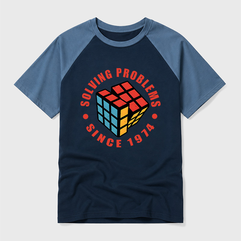 Solving Problems Since 1974 Geek Retro Raglan T-Shirt