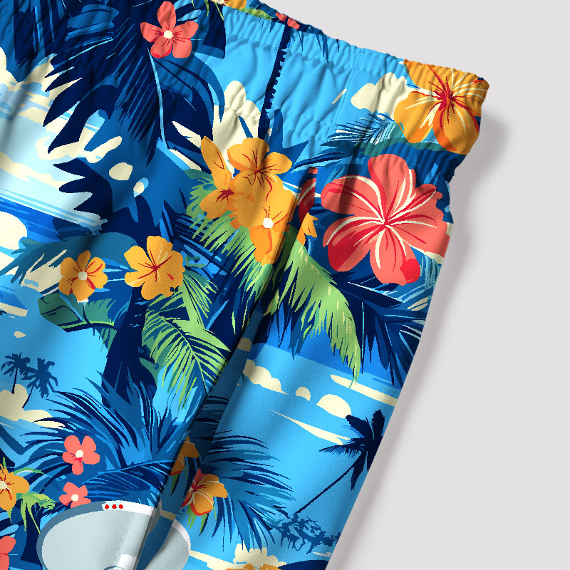 Scifi Spacecraft Geek Hawaiian Swim Trunks