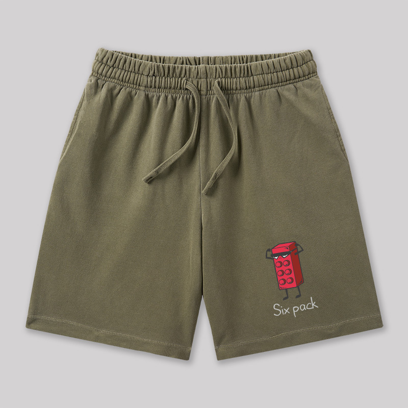 Six Pack Geeky Washed Shorts