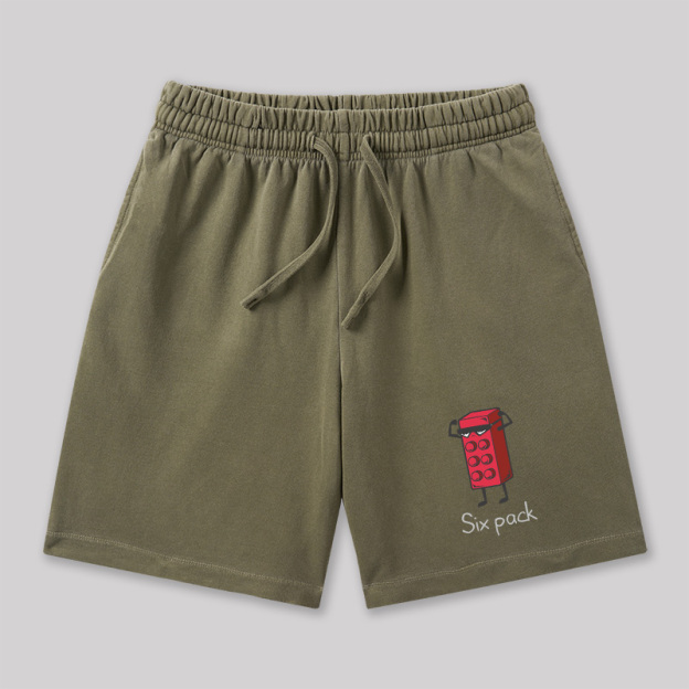 Six Pack Geeky Washed Shorts