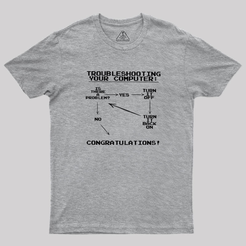Troubleshooting Your Computer Geek T-Shirt