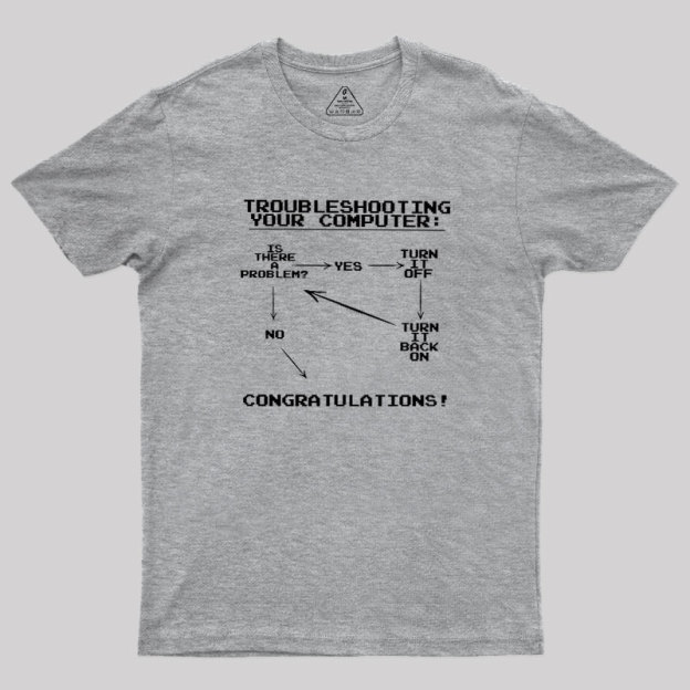 Troubleshooting Your Computer Geek T-Shirt