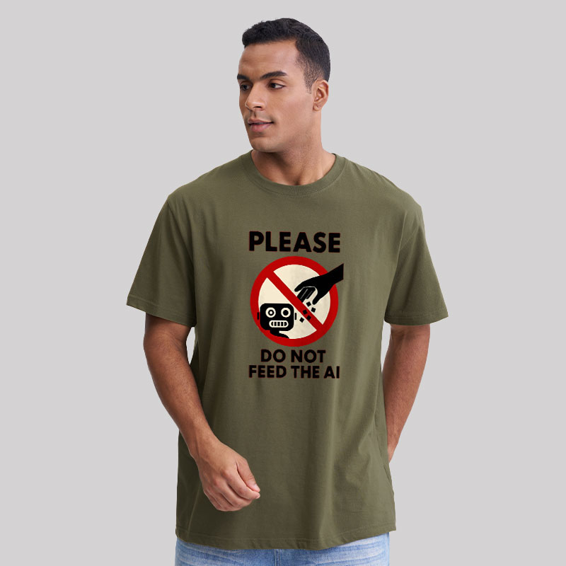 Please Do Not Feed The AI.jpg Geek T-Shirt