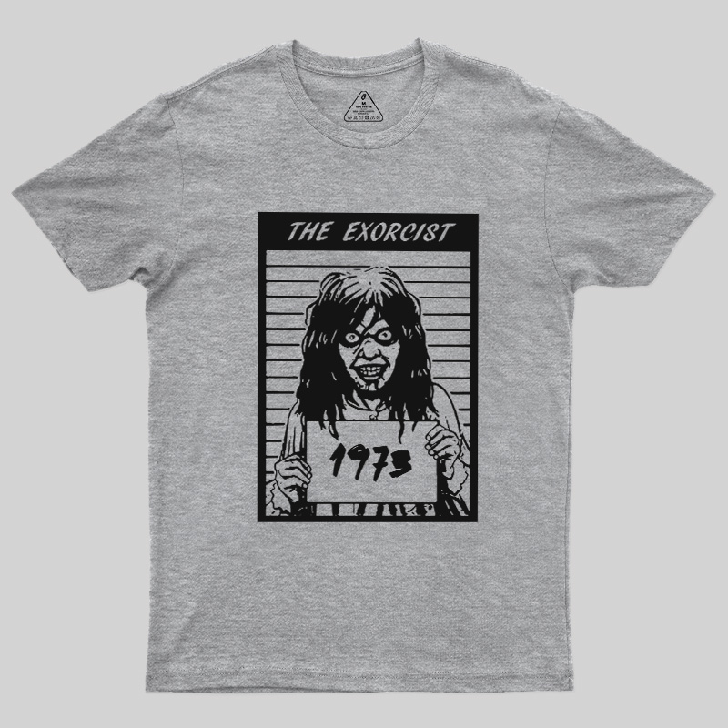 70s Cult Horror Mugshot Line Art Geek T-Shirt