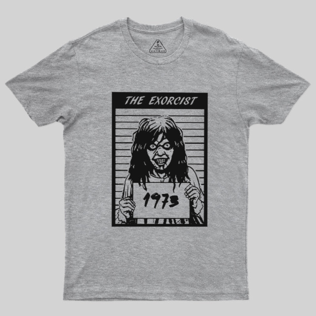 70s Cult Horror Mugshot Line Art Geek T-Shirt
