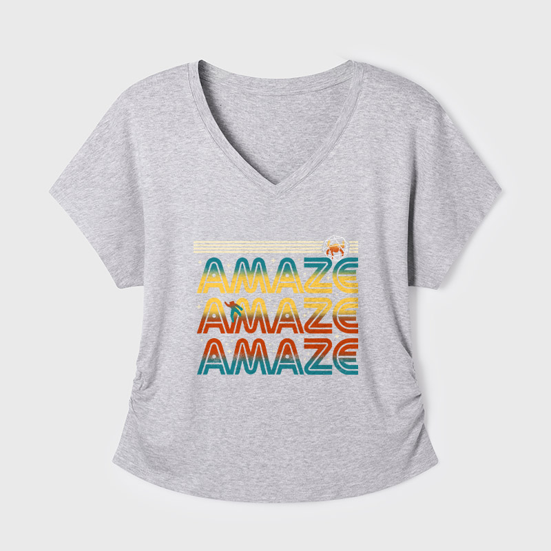 Vintage Amazing Geek Dolman Sleeve V-Neck Shirt
