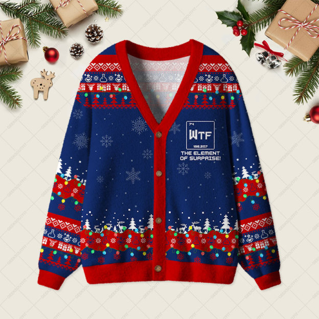 WTF Funny Geek Ugly Cardigan Sweaters 