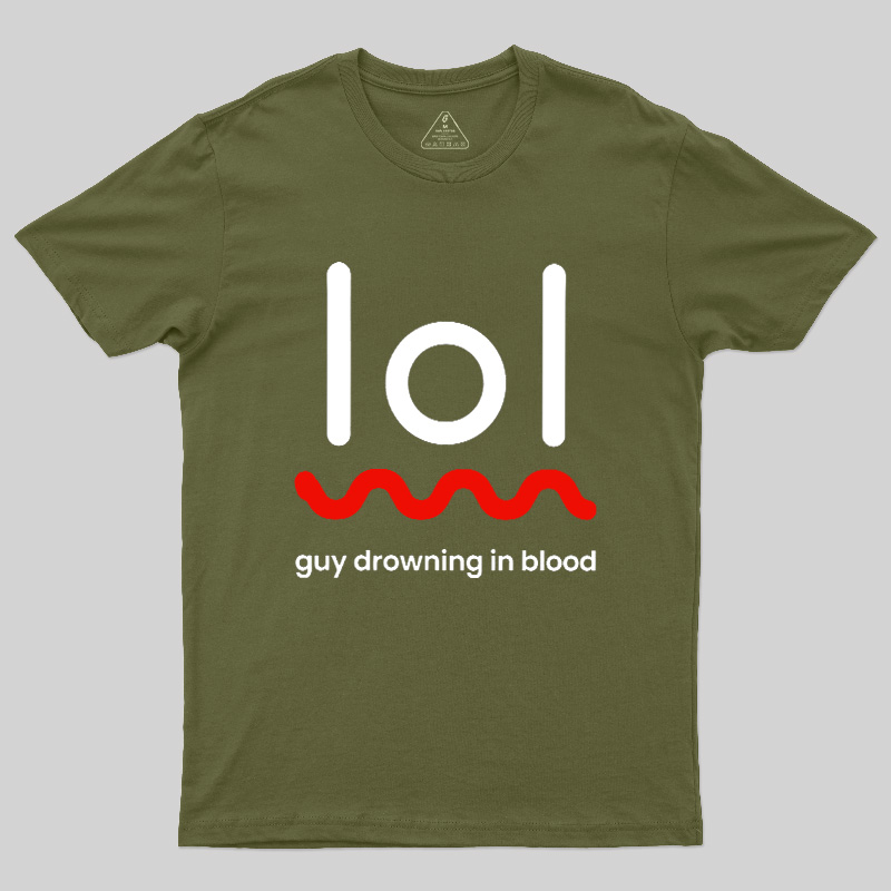 Guy Drowning In Blood Geek T-Shirt