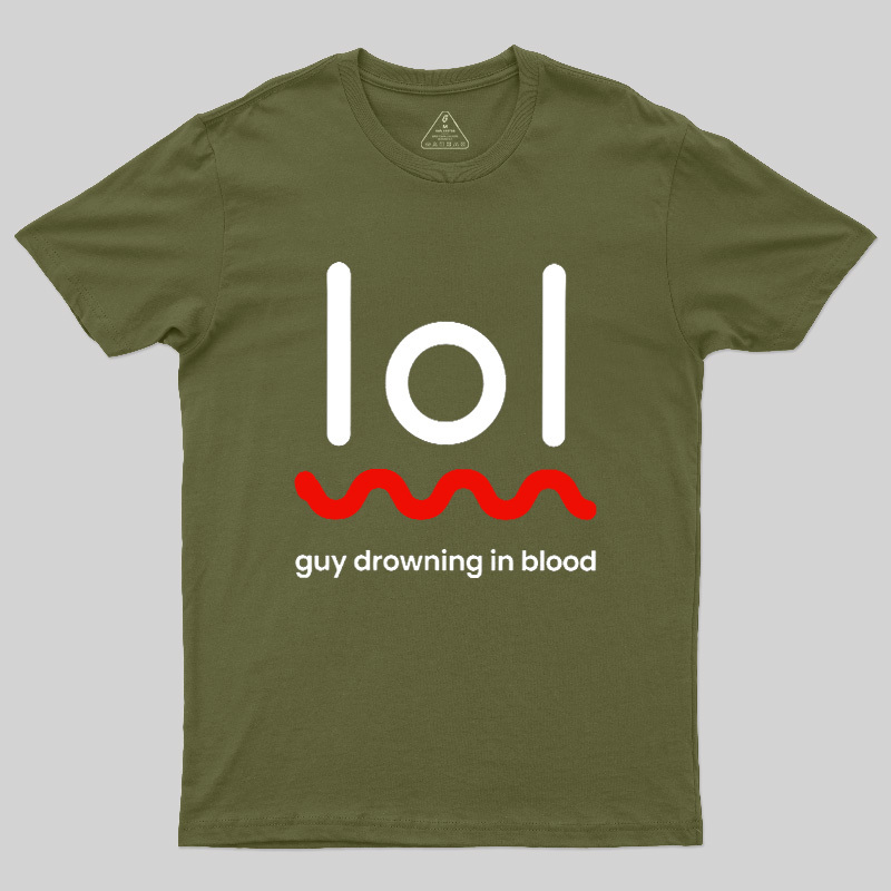 Guy Drowning In Blood Geek T-Shirt