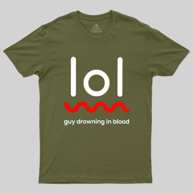 Guy Drowning In Blood Geek T-Shirt