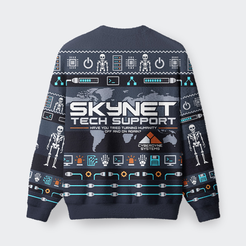Skynet Tech Support Fuzzy Fleece Sweatshirt