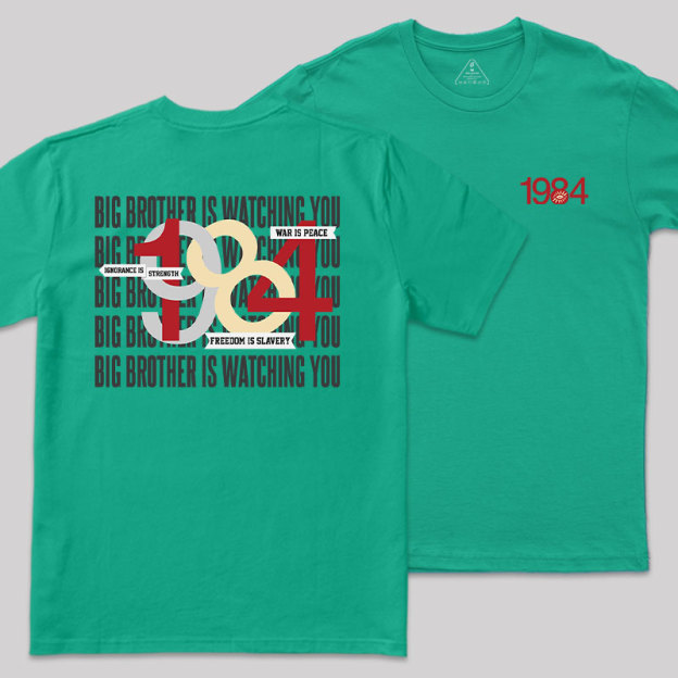 Big Brother Is Watching You Front and Back Printed Geek T-Shirt