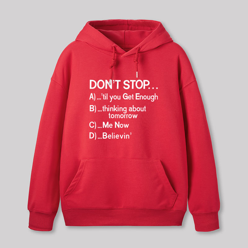 Don't Stop 80s Songs Multiple Choice Geek Hoodie