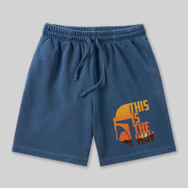 This is the Way Geeky Washed Shorts