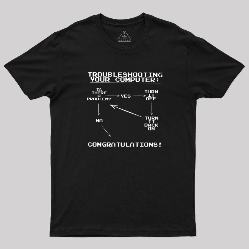 Troubleshooting Your Computer Geek T-Shirt