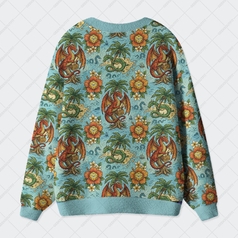 Tropic Dragon Geek Ugly Cardigan Sweaters 