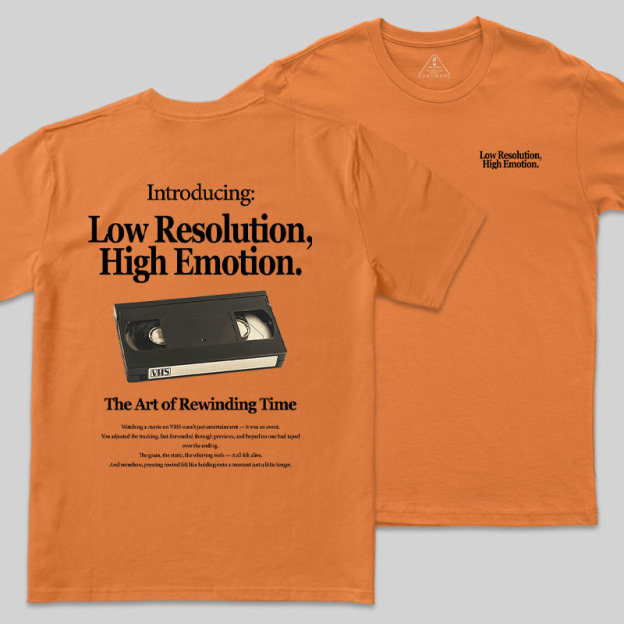 Low Resolution High Emotion Front and Back Printing Geek T-Shirt