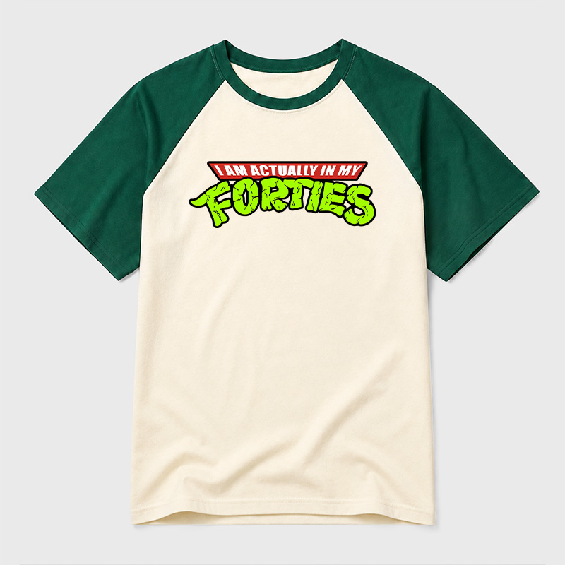 I Am Actually In My Forties Geek Retro Raglan T-Shirt